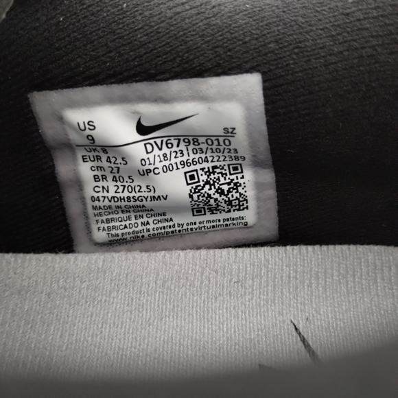 9 Nike Men's Air Zoom Victory Tour 3 Golf Shoes Black Iron Grey DV6798-010 - Picture 4 of 8